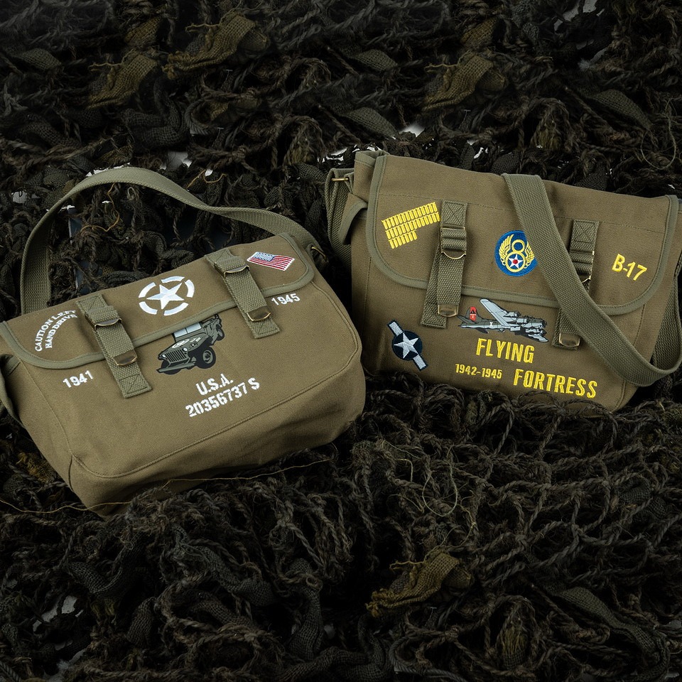 Canvas shoulder bag Willys USA - Afbeelding 4