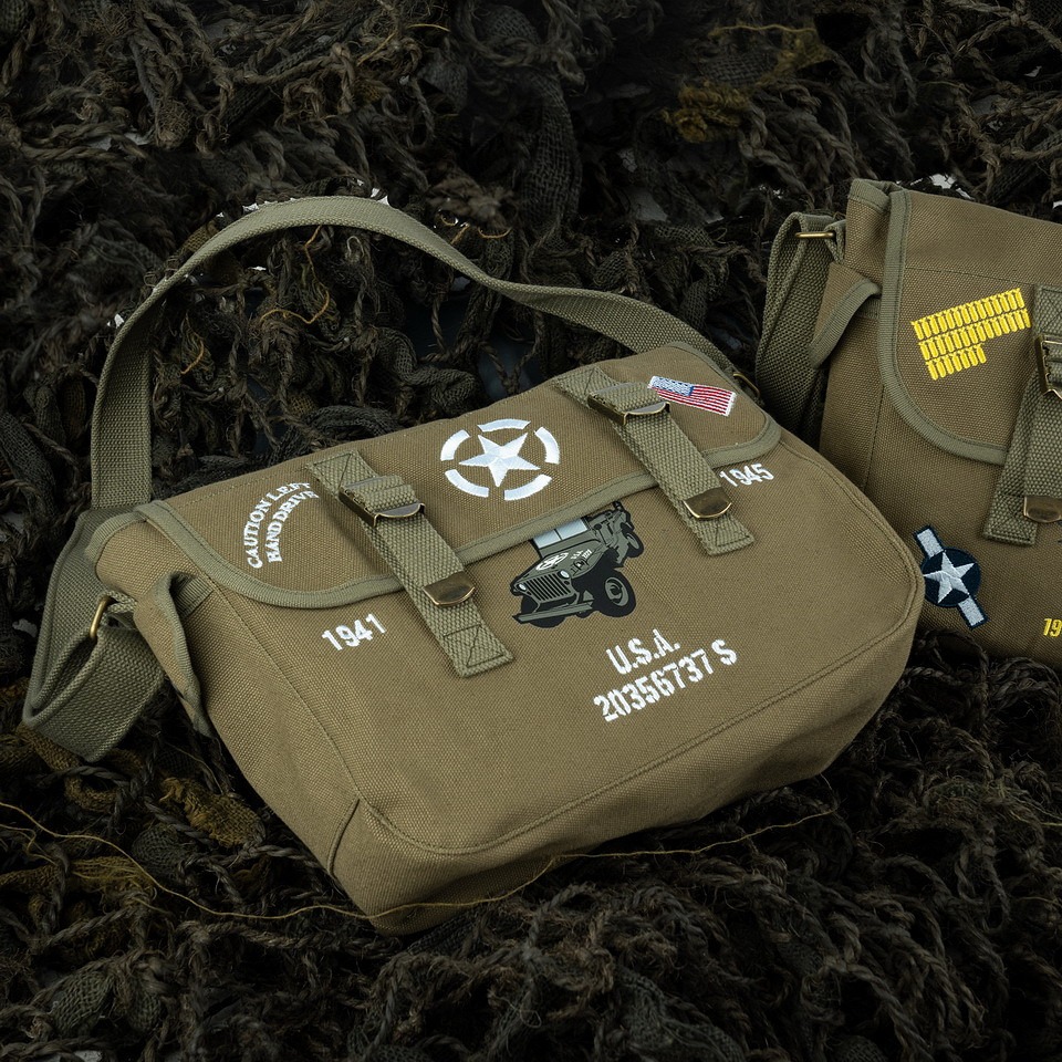 Canvas shoulder bag Willys USA - Afbeelding 5